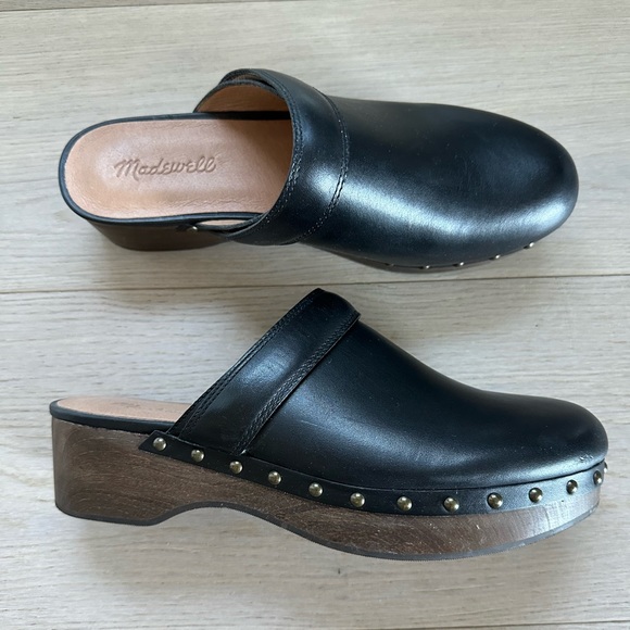 Madewell the Cecily Clog in Oiled Leather size 8.5 - Picture 2 of 5